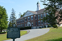 Charlestown, NH - Middle School and Pudge Fisk Sign